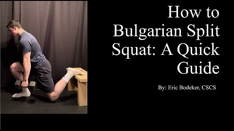 How to Bulgarian split-squat