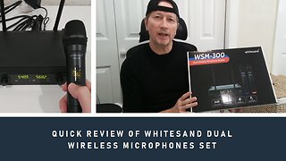 Whitesand Dual Wireless Microphones Set, 30 Frequencies, WSM-300, Quick Review