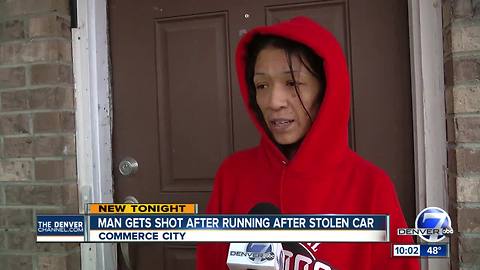 Commerce City man gets shot while pursuing car theft suspects