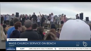Mass church service on beach