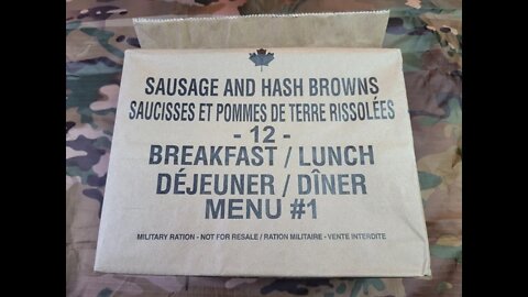 2012 Canadian IMP MRE Ration Sausages and Hashbrowns unboxing