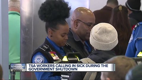 TSA employees calling off sick during government shutdown