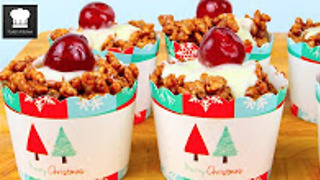 Christmas crackle cupcakes: No-bake