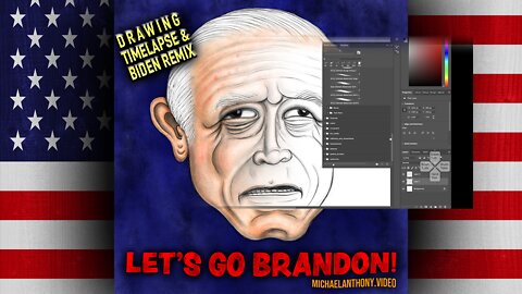 Let’s Go Brandon! Biden Remix & Drawing Timelapse