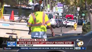 Mission Valley hotels, guests left without running water