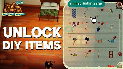 How To Unlock DIY ITEMS in Happy Home Paradise (Animal Crossing New Horizons)