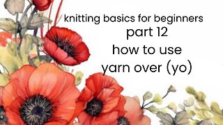 how to yarn over (YO) in knit