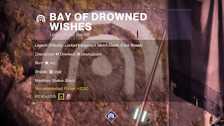 Destiny 2, Legend Lost Sector, Bay of Drowned Wishes on the Dreaming City 10-18-21