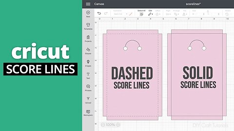 SCORE LINES IN CRICUT DESIGN SPACE - Upload SVG files with dashed and solid score lines