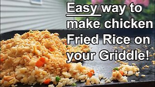 Easiest Chicken Fried Rice ever! #griddle