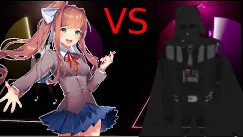 Monika Shape Shifts Into Darth Vader In Beat Saber!