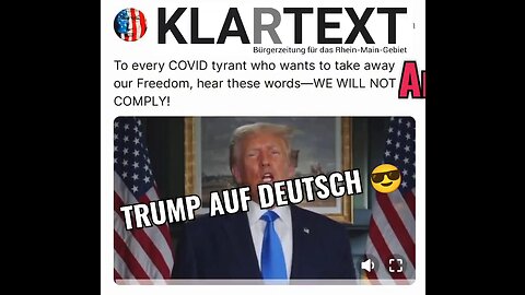 TRUMP spricht Deutsch: wir werden uns nicht fügen! (Re-Upload)