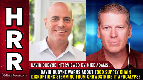 David DuByne warns about food supply chain disruptions...