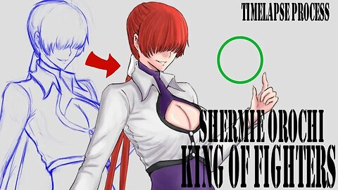Shermie Orochi - King of Fighters - Drawing Stream timelapse - 10-22-23