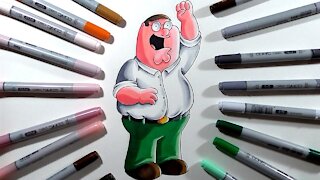 Drawing Peter Griffin - Family Guy