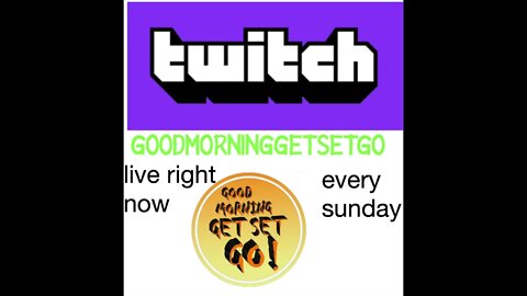 Live on twitch every sunday join now