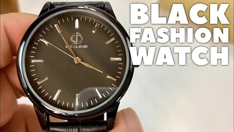 $15 Black Stainless Steel Quartz Classic Minimalist Fashion Watch by DEALENB Review