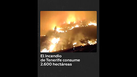 Grave incendio forestal arrasa la isla española de Tenerife