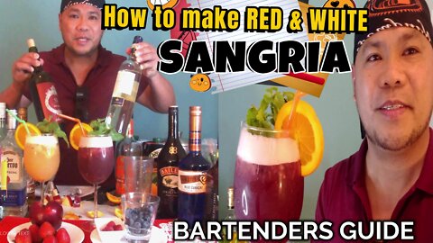 How to make RED & WHITE SANGRIA COCKTAILS/BEST EVER DRINKS