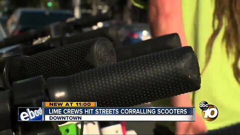 Lime crews hit the streets corralling scooters