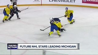 Michigan fueled by future NHL stars Quinn Hughes and Josh Norris