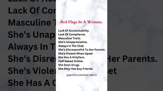 🚩RED FLAGS IN A WOMAN 🚩