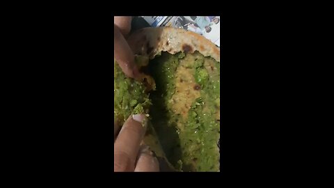 Green peas stuffed Paratha