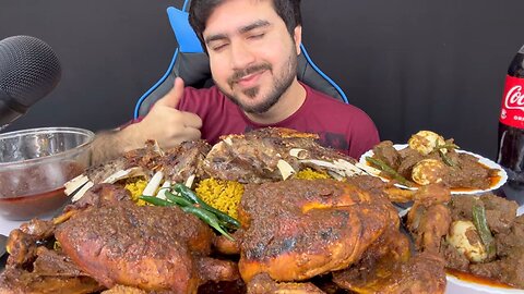 ASMR;_Eating_Spicy_Mutton_Chops_Biryani_Spicy_Two_Whole_Chicken_Spicy_Mutton___Eggs_Curry_Mukbang