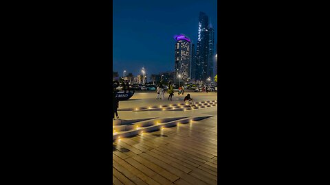 dubai marina city night view #uae #1kviews