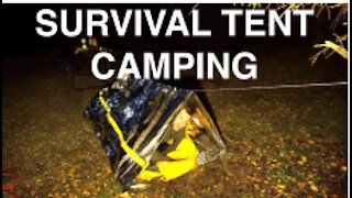 Camping In Emergency Survival Tent