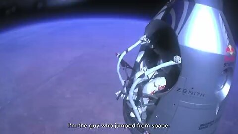 Man jumping from space