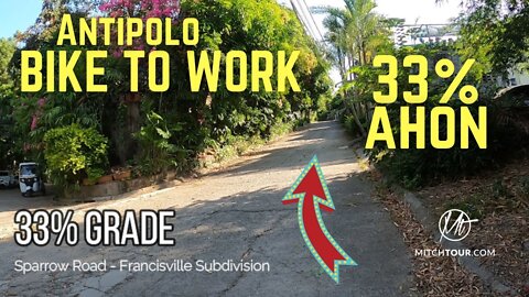 33% GRADE UPHILL — BICYCLING TO WORK
