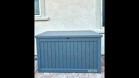 EAST OAK 60 Gallon Deck Box, Outdoor Storage Box with Padlock for Patio Furniture, Patio Cushio...