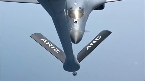 B-1B Lancer Conducts Aerial Refueling #Shorts