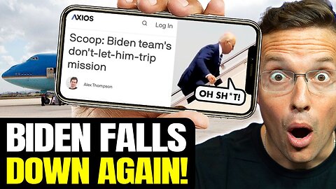Joe Biden COLLAPSES Down STAIRS Again Right After Report On White House 'Don't-Let-Him-Trip Mission'