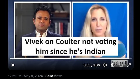 Vivek on Ann Coulter saying wont vote for Indian
