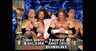 Chris Benoit & Eugene vs Triple H & Randy Orton (Full Match)