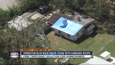 'Operation Blue Roof' helping Pinellas County residents with roof damage from Irma