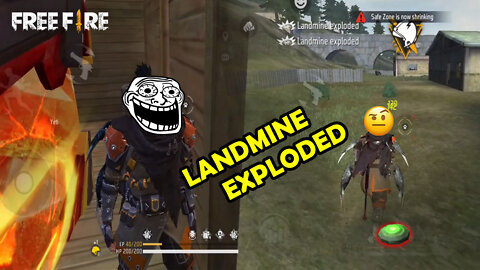 free fire noob stepped on a landmine