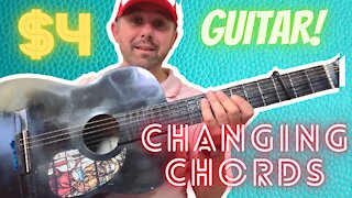 Changing Chords Fast on a $4 Guitar: Flamenco Guitar Tutorial | Guitarra Flamenca