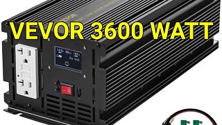 VEVOR 12 Volt 3600W Inverter, review👍🍟📺👀🧂