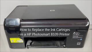 How to Replace the Ink Cartridges in a HP B109 Photosmart All in One Printer