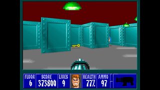 Wolfenstein 3D, DOS, 1992 - 100% Complete, Episode 3 Floor 6