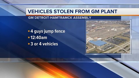 Thieves drive off with cars stolen from GM Detroit-Hamtramck Assembly plant