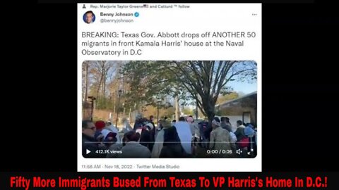 Fifty More Immigrants Bused From Texas To VP Harris's Home In D.C.!