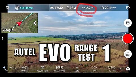 Autel EVO Range Test - [Light Urban Interference] - (Conservative First Try)