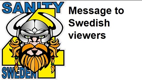 Message to Viewers living in Sweden