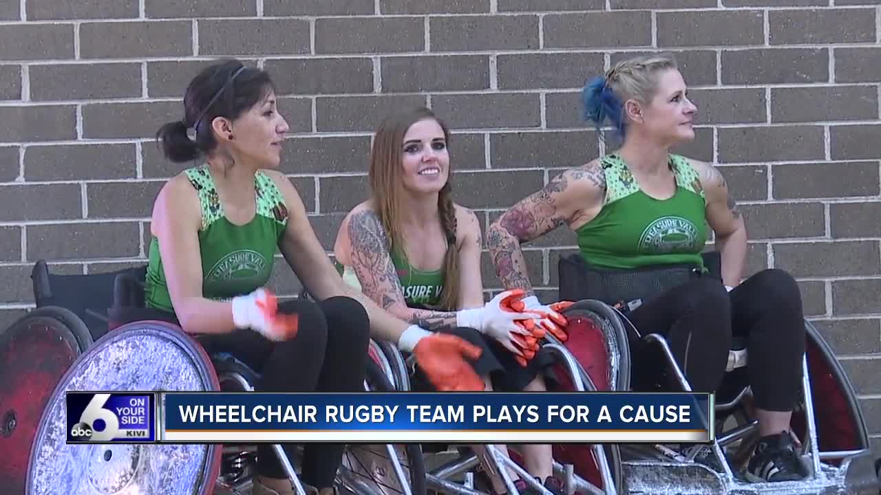 Wheelchair rugby team plays for a cause