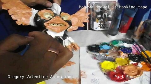 Part Four of Six Painting Mohawk mogwai Creation