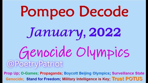 Pompeo CQMMs - Genocide Olympics